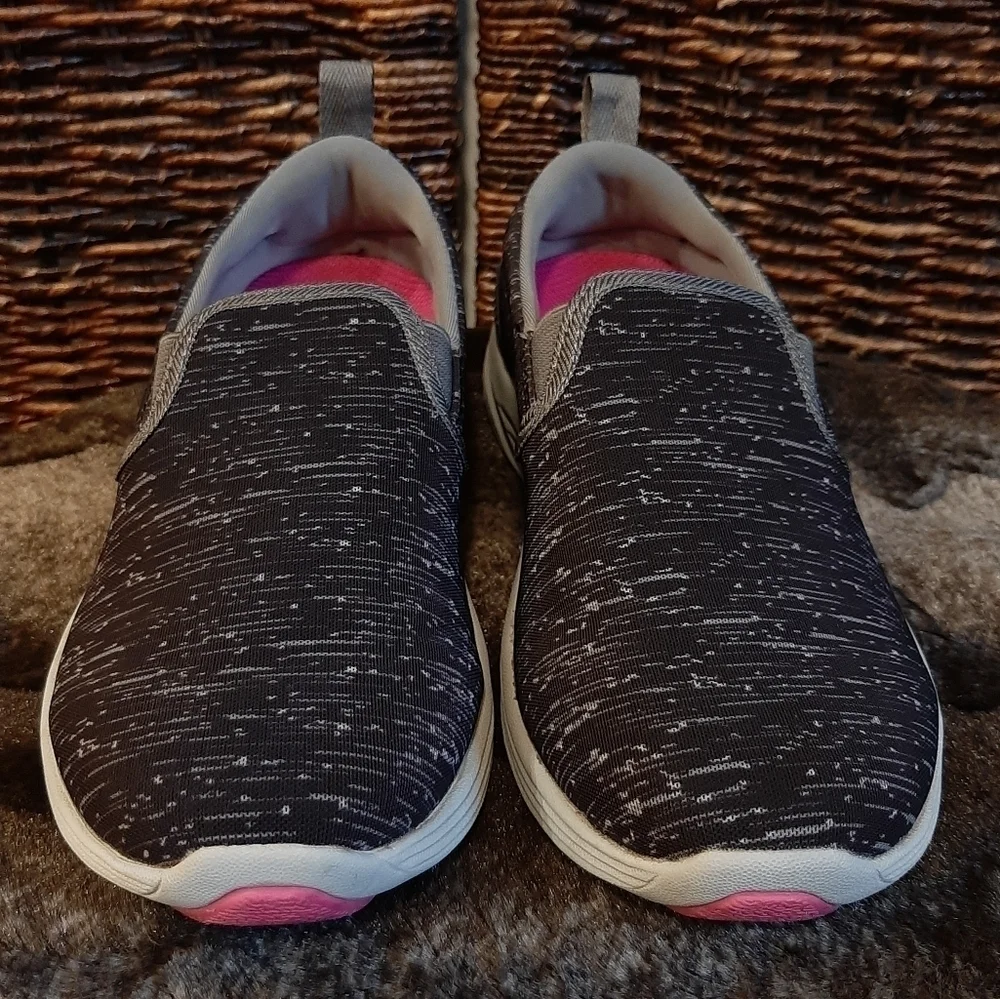 Vionic 5 Black Kea Slip On Comfort Sneakers Orthotic Agile Mesh Walking Shoes